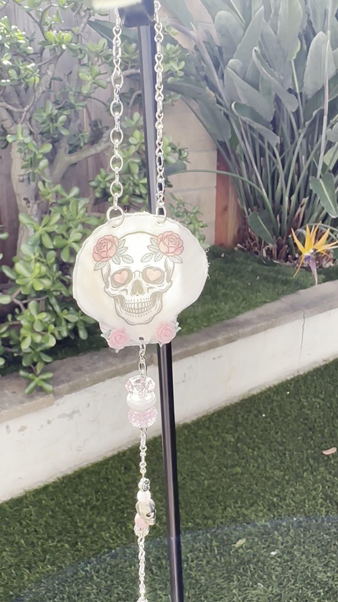 Blush Sugar Skull Suncatcher